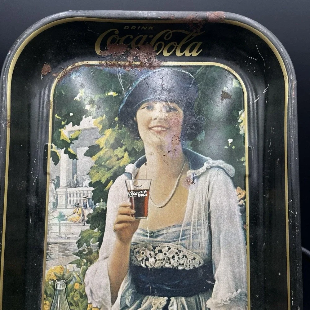 Lot Of 3 VTG Tin Coca-Cola Advert Trays 19